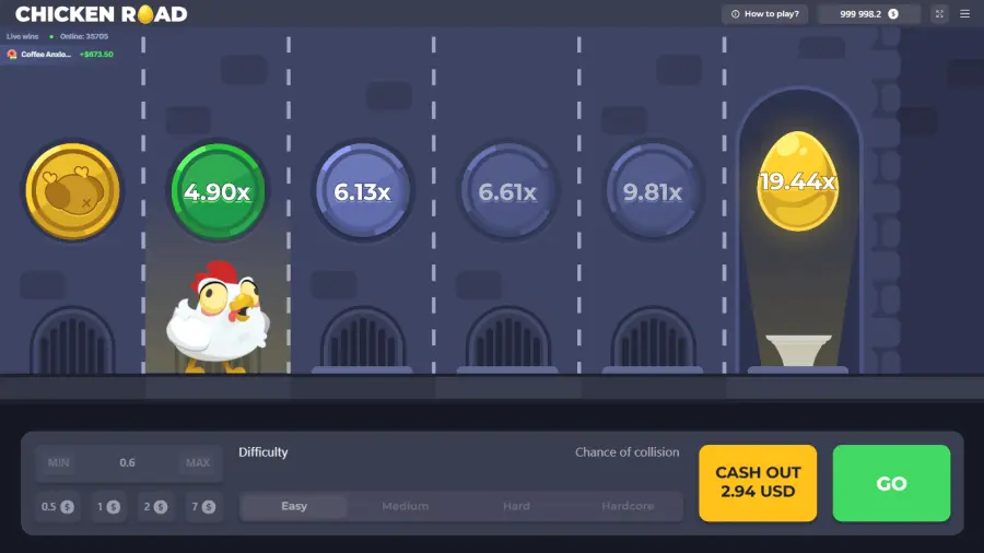 Chicken Road 1 — banner principal en Chipy Casino