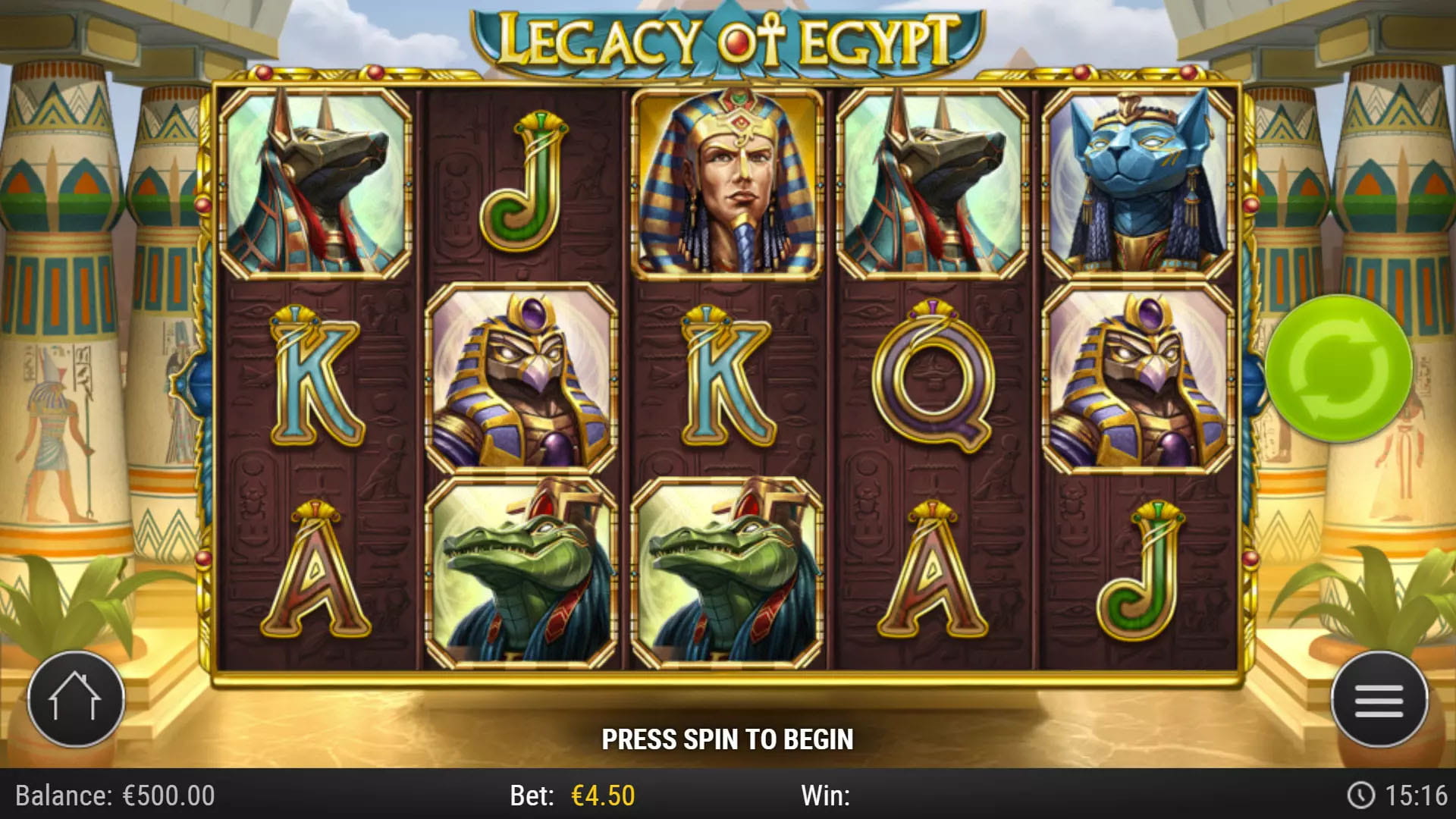 Legacy of Egypt — banner principal en Chipy Casino